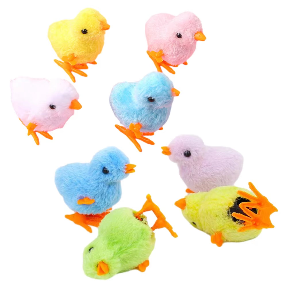 8Pcs Wind up Chicken Toys for Pets Interactive Jumping Chick Toy with Exciting Movement and Safe Materials