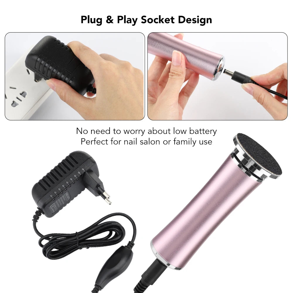 Electric File for Feet Pedicure Machine Dead Skin Remover Callus Foot Grinding Trimmer Rechargeable Foot Care Tool Scrubber New