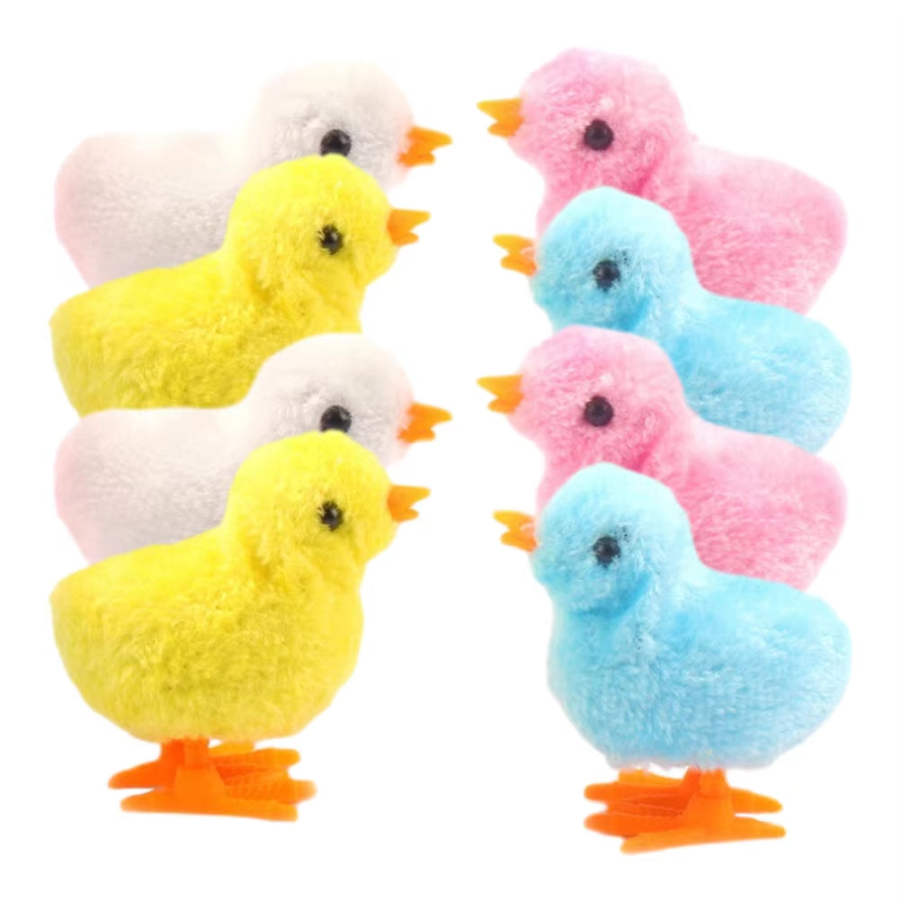 8Pcs Wind up Chicken Toys for Pets Interactive Jumping Chick Toy with Exciting Movement and Safe Materials