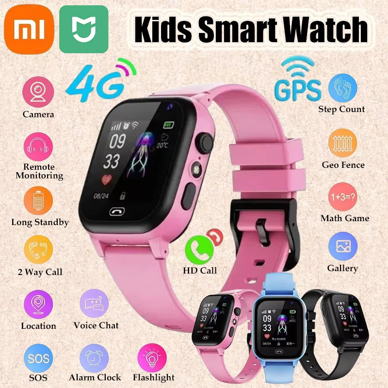 Xiaomi  Kids Smartwatch Wifi 4G SOS GPS Waterproof Watch with Camera Video Call Analogue Card School Electronic Smartwatch