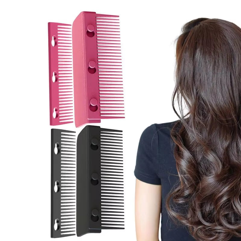 Hair Straightener Comb Clip on Grip Comb for Flat Iron Universal Size Detachable Flat Iron Comb Attachment for DIY Combs