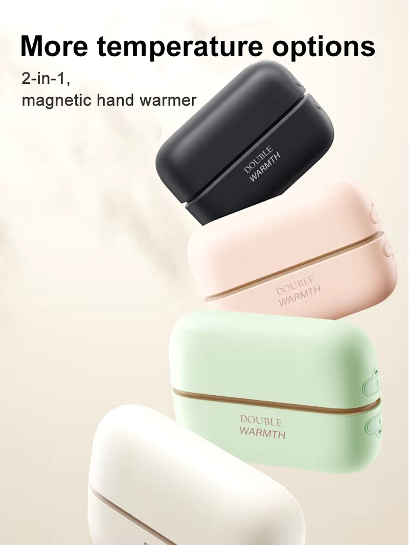 2 in 1 Magnetic Rechargeable Hand Warmers Small Pocket Portable Detachable Magnetic USB Charging Treasure Heating Warmer