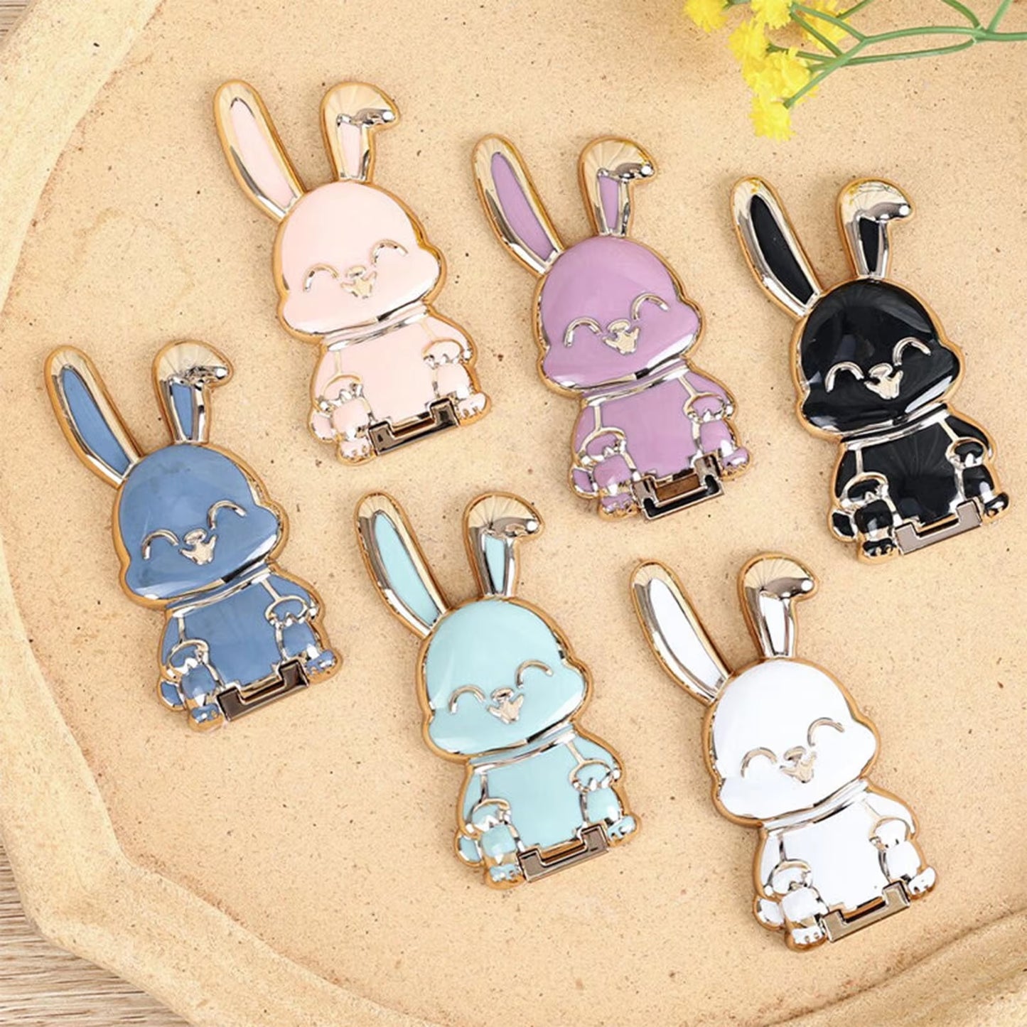 1Pcs Rabbit Bracket Foldable Bunny Phone Bracket Rabbit Holder Stand Phone Case Cute 3D Rabbit Bracket Rabbit Stand Bracket