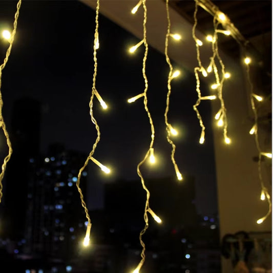 5M Christmas Garland LED Curtain Icicle String Lights Droop 0.4-0.6M AC 220V Garden Street Outdoor Decorative Holiday Light