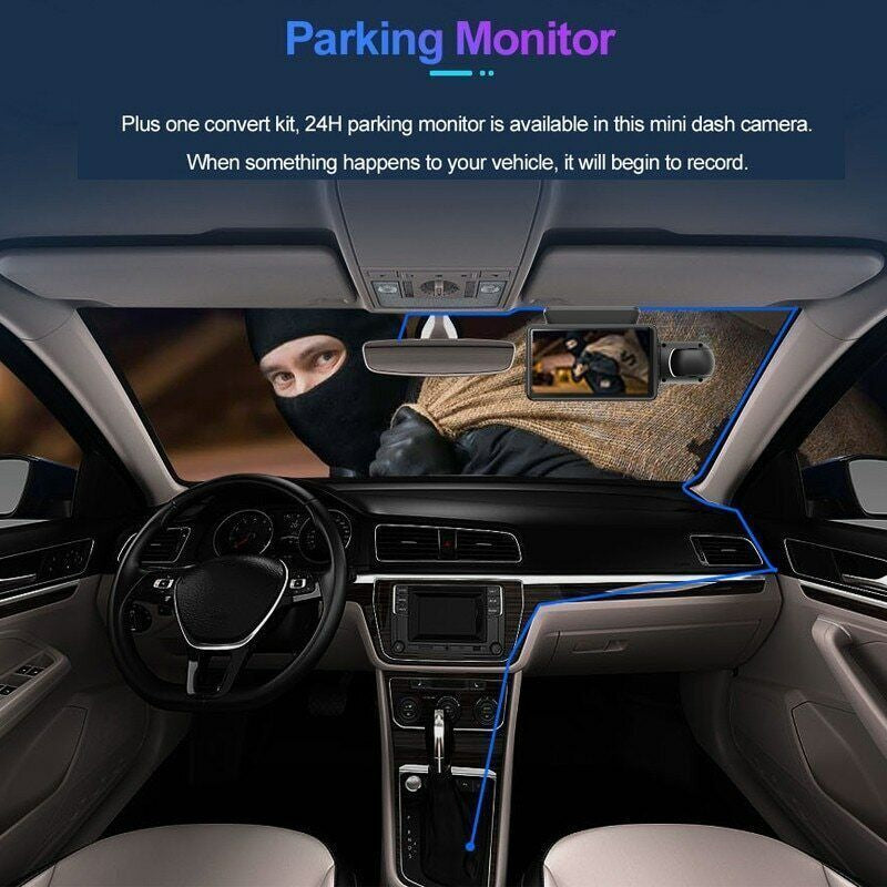 1080P Dual Lens Car Dash Cam Recorder G Sensor DVR Front and Rear Camera Video