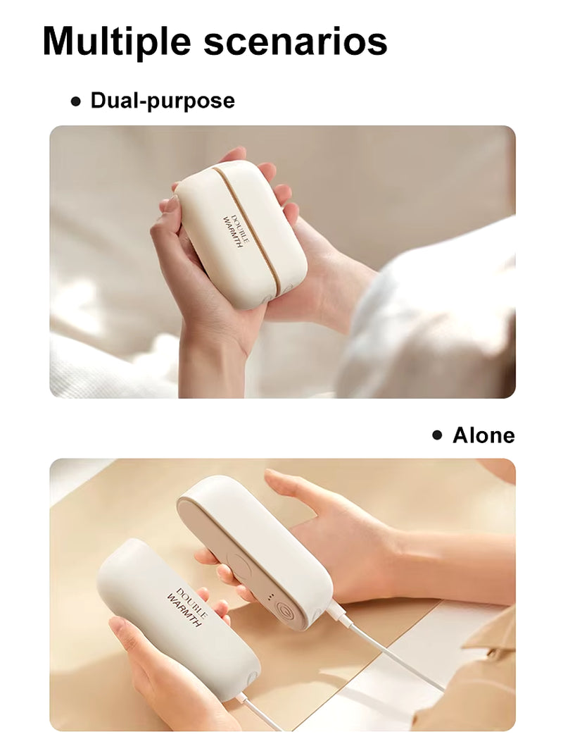 2 in 1 Magnetic Rechargeable Hand Warmers Small Pocket Portable Detachable Magnetic USB Charging Treasure Heating Warmer