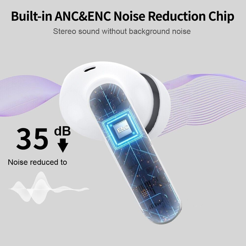 TWS Wireless Earbuds Headphone ANC Bluetooth 5.4 Earphones for Android & Iphone