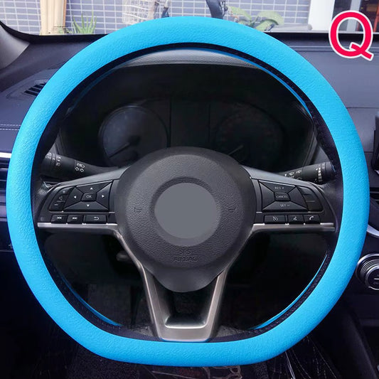 Universal Car Steering Wheel Cover Silicone Glove Cover Texture Soft Multi Color Auto Decoration DIY Covers Accessories