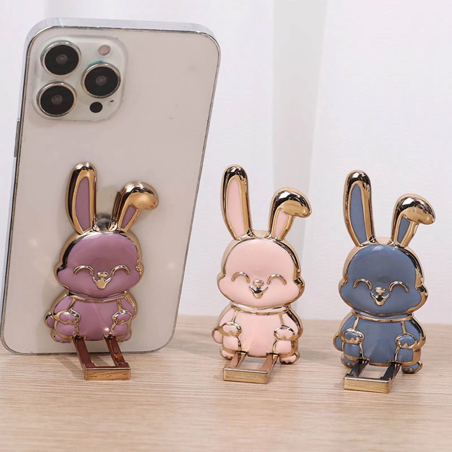 1Pcs Rabbit Bracket Foldable Bunny Phone Bracket Rabbit Holder Stand Phone Case Cute 3D Rabbit Bracket Rabbit Stand Bracket