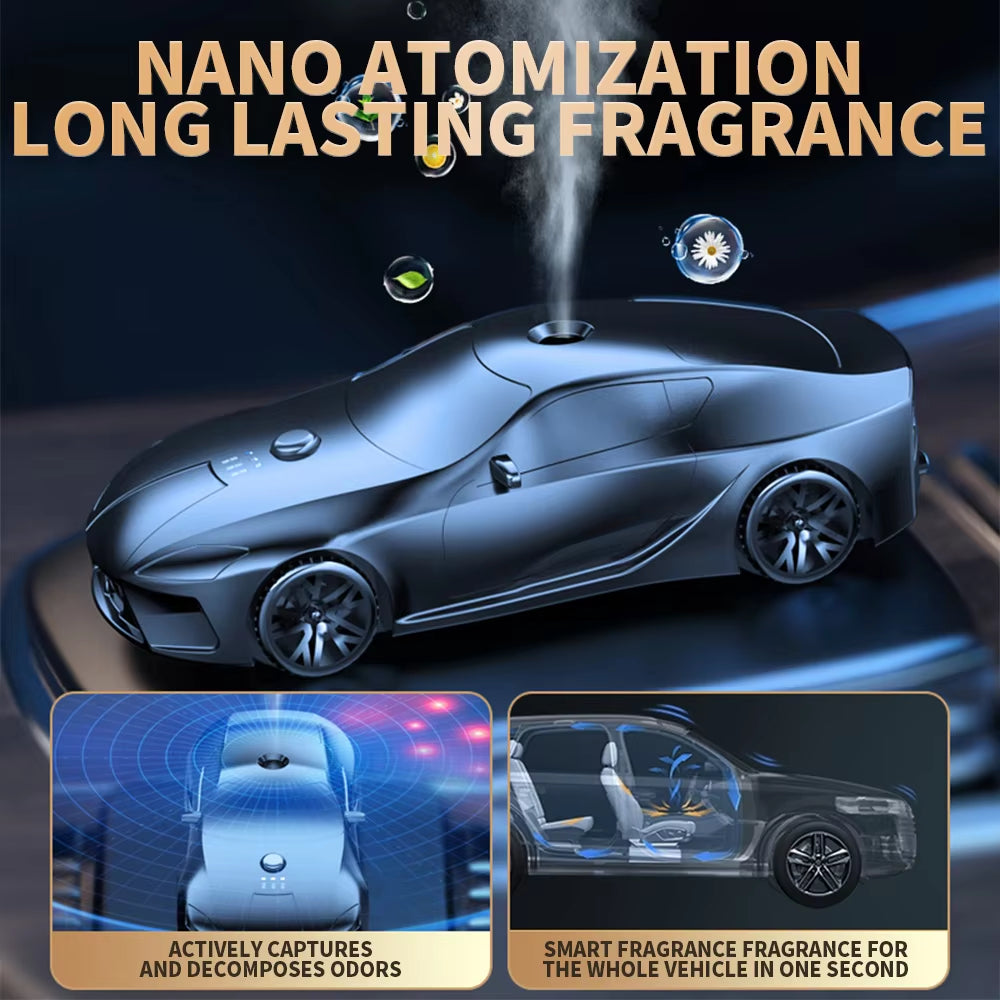 Automatic Fragrance Sprayer Car Mounted Fragrance Car Model Lntelligent Spray Perfume Car Accessories Customizable Car Logo